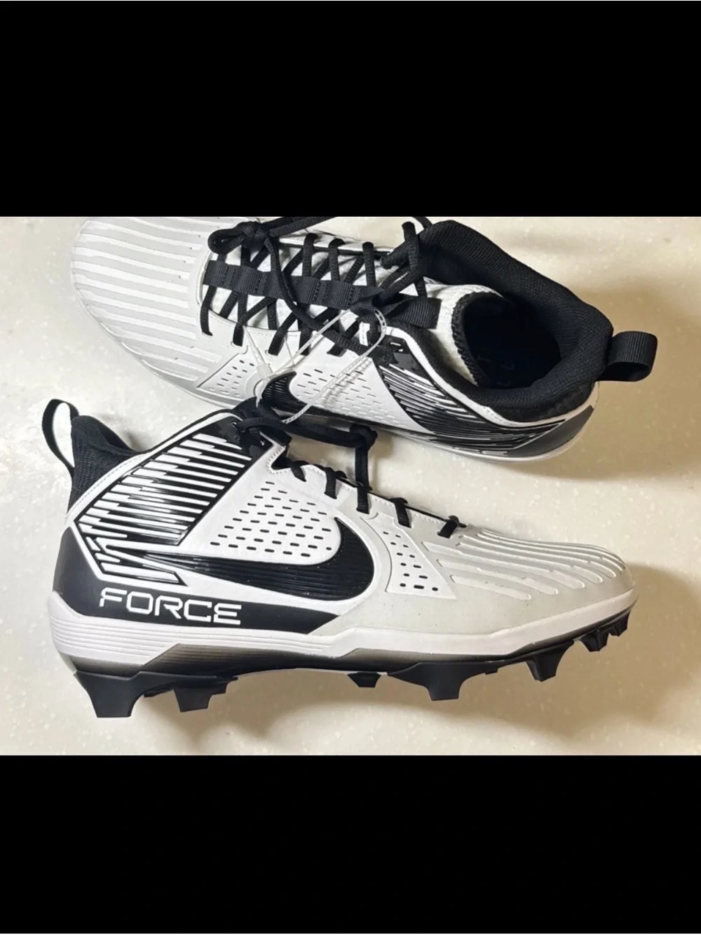 Nike Force Savage Football Cleat Men's Size 16 White/Black New